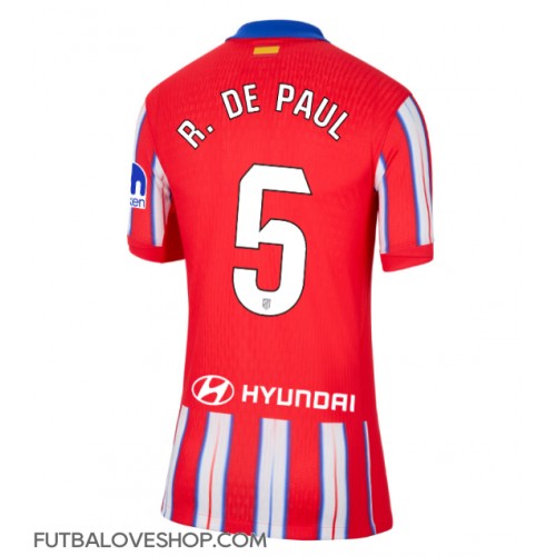 Dres Atletico Madrid Rodrigo De Paul #5 Domáci pre Ženy 2024-25 Krátky Rukáv